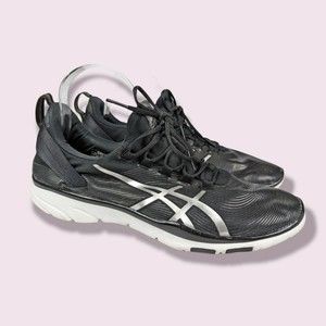 Asics Womens size 11 Training Shoes SANA 2 T S561N Black Silver Lightweight